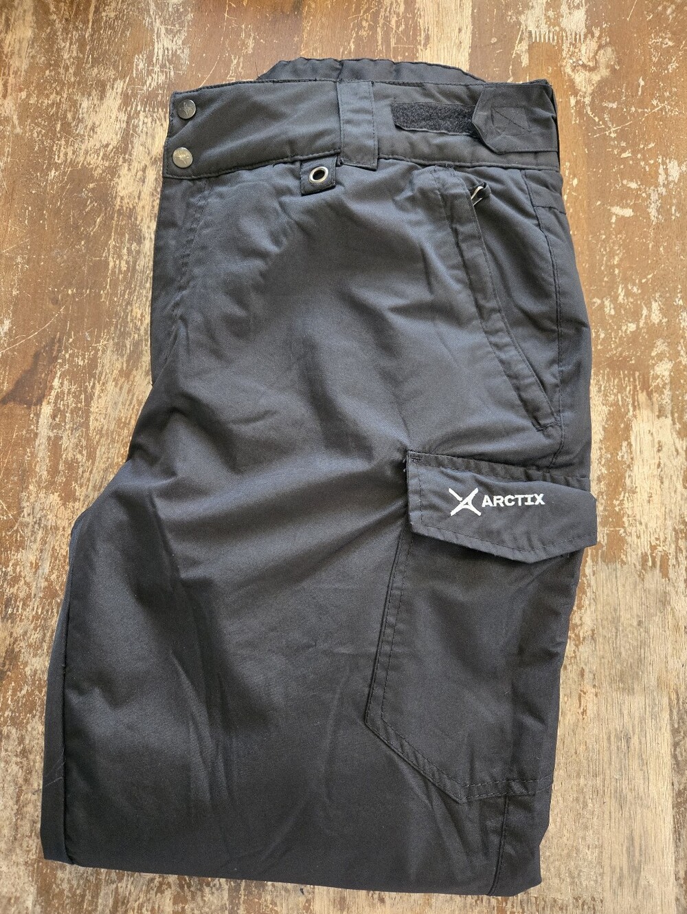 ARCTIX Black Cargo Snow Pants with Logo Pocket